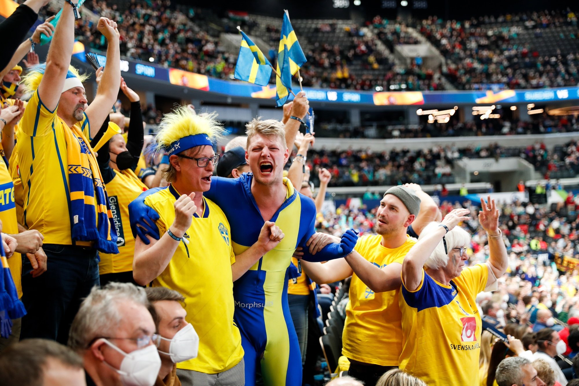 Swedish Handball fans at Men's Euros 2024